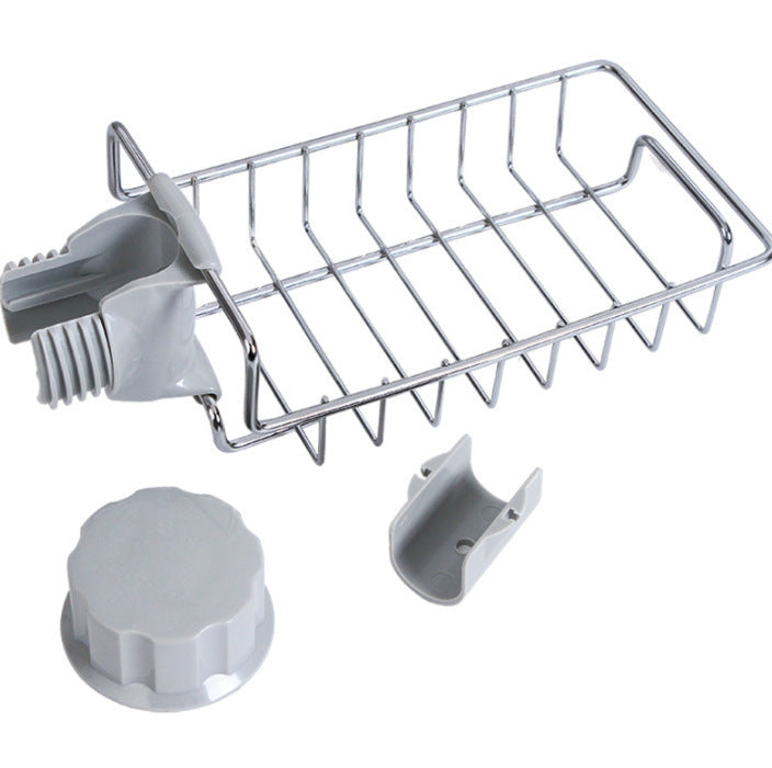 Kitchen Innovative Draining Rack Faucet Rack Sink Rag Storage Rack Stainless Steel Dishcloth Organizing Rack