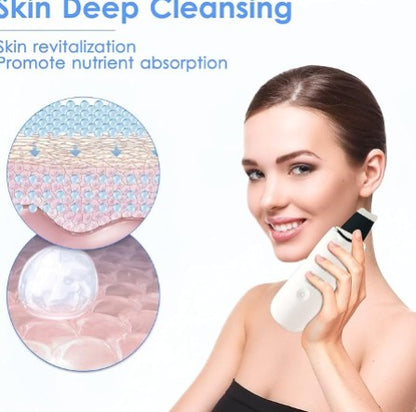 3-in-1 Ultrasonic Facial Skin Scrubber