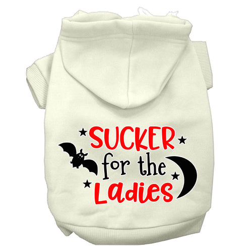 Mirage Pet 62-434 CRSM Sucker for the Ladies Screen Print Dog Hoodie&#