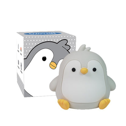 Baby Penguin Small Night Bedroom Bedside Silicone Pat Lamp