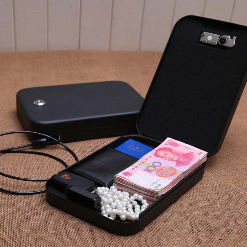 Portable Pistol Safe Box Jewelly Cash Car Safe Anti-theft Keys' Box