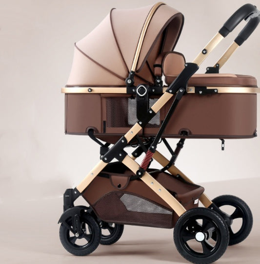 Lightweight Foldable Baby Stroller with Canopy and Cup Holder