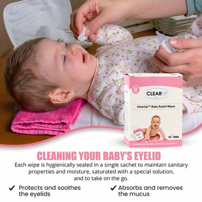 Baby Eyelid Wipes - Soothing Care for Delicate Eyes (20-Unit Pack)