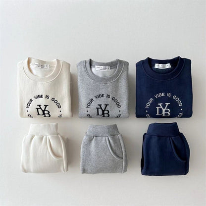Winter and Autumn Kids Unisex Casual Letters Pattern Long Sleeves Top
